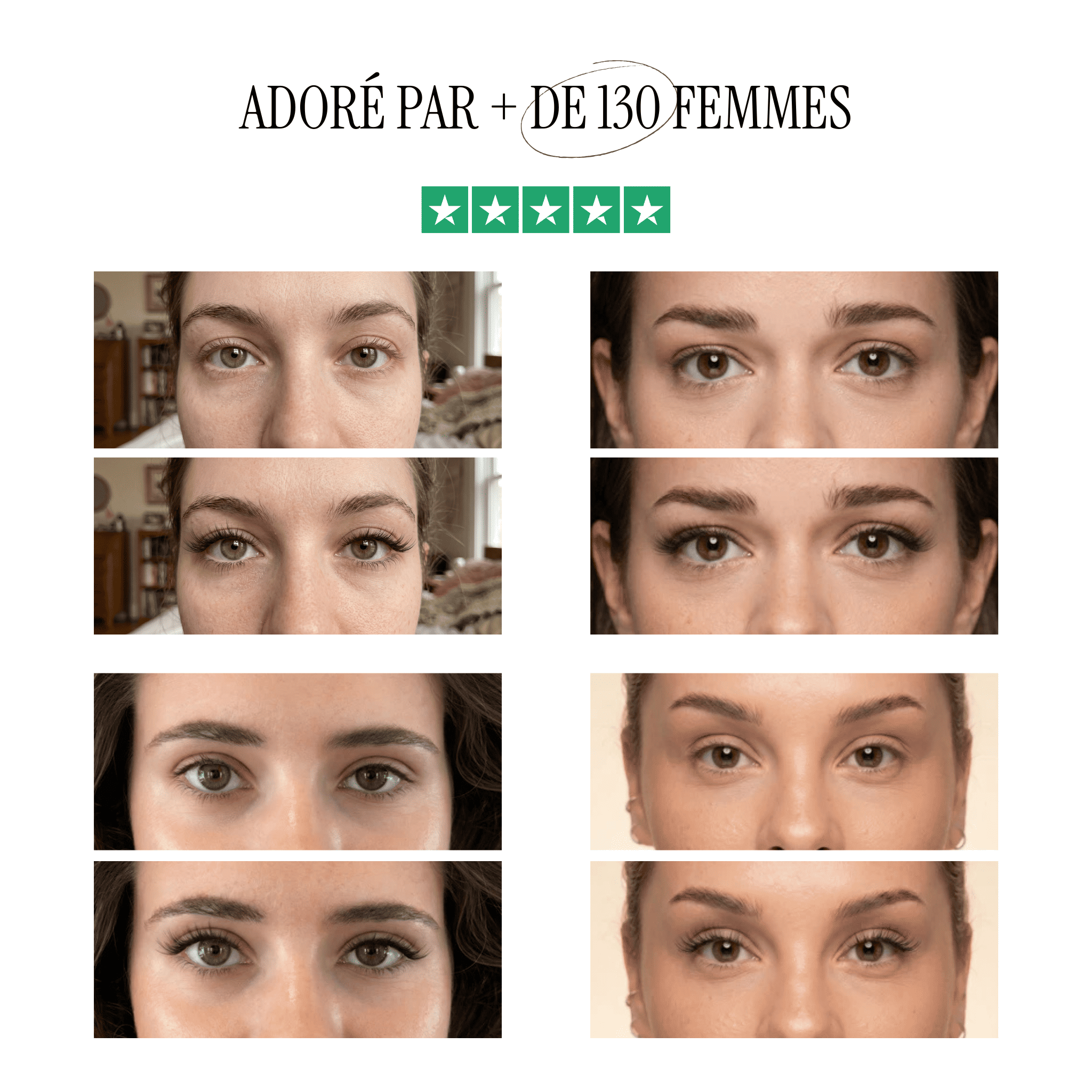 Faux cils pré-collés NUDE Lünae Paris, rendu naturel